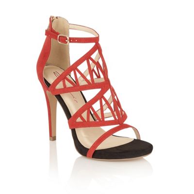 Red/Black 'Perri' heeled sandals